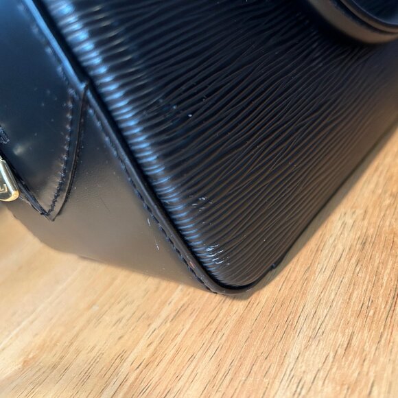 Authentic Womens Louis Vuitton Epi Sablons Black Vintage Leather Satchel Handbag - Picture 13 of 16